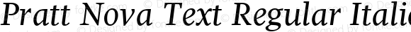 PrattNovaText-RegularItalic