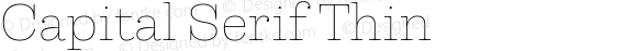 Capital Serif Thin