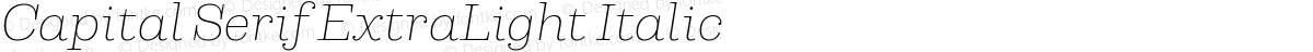 Capital Serif ExtraLight Italic