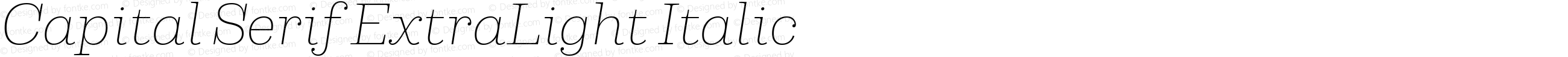 Capital Serif ExtraLight Italic