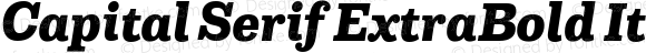 Capital Serif ExtraBold Italic
