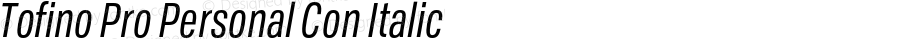 TofinoProPersonalCond-RegularItalic