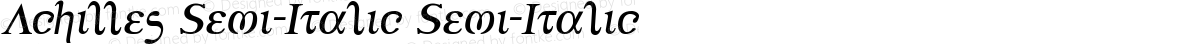 Achilles Semi-Italic Semi-Italic