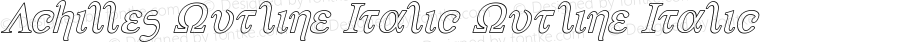 Achilles Outline Italic Outline Italic