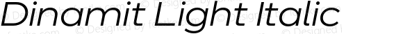 Dinamit Light Italic