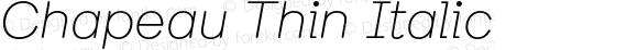 Chapeau Thin Italic