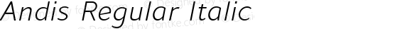 Andis Regular Italic