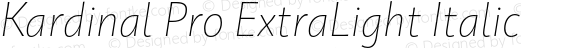 Kardinal Pro ExtraLight Italic