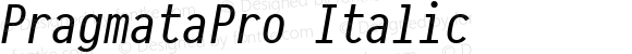 PragmataPro-Italic