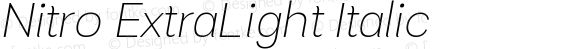 Nitro ExtraLight Italic