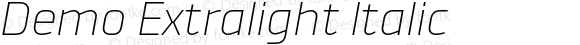 Demo Extralight Italic