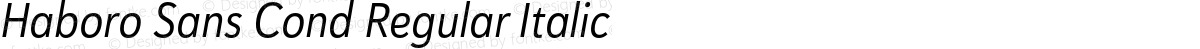 Haboro Sans Cond Regular Italic