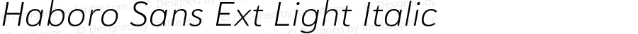 Haboro Sans Ext Light Italic