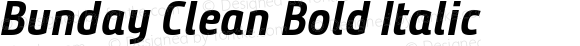 Bunday Clean Bold Italic