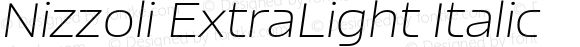 Nizzoli ExtraLight Italic