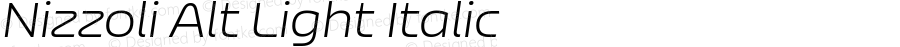 Nizzoli Alt Light Italic