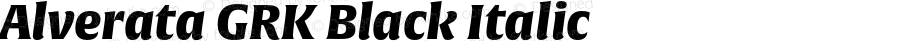 Alverata GRK Black Italic Version 1.001