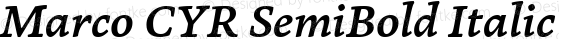 Marco CYR SemiBold Italic
