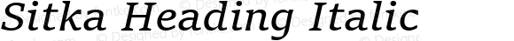 Sitka Heading Italic