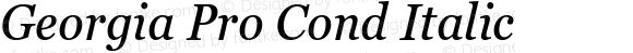 Georgia Pro Cond Italic Version 6.12