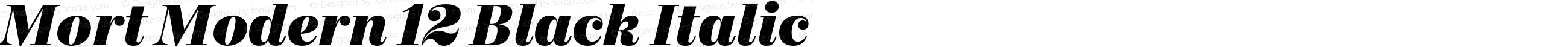 Mort Modern 12 Black Italic