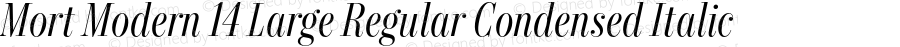 Mort Modern 14 Large Regular Condensed Italic