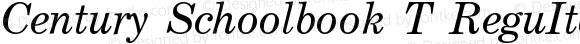 Century Schoolbook T Regular Italic