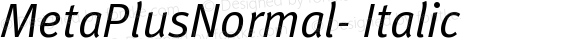 MetaPlusNormal-Italic