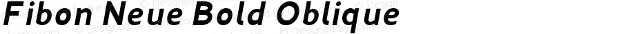 Fibon Neue Bold Oblique