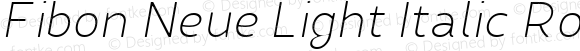 Fibon Neue Light Italic Round