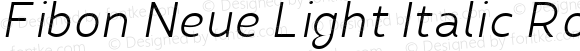 Fibon Neue Light Italic Round 2
