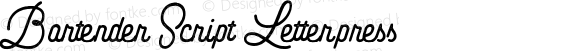 Bartender Script Letterpress