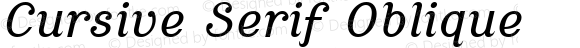 Cursive Serif Oblique