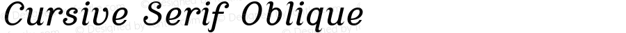 Cursive Serif