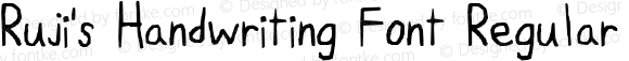 Ruji's Handwriting Font