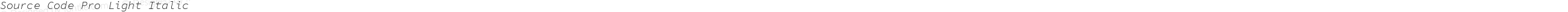 Source Code Pro Light Italic
