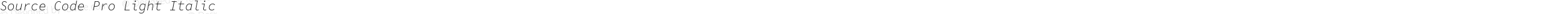 Source Code Pro Light Italic