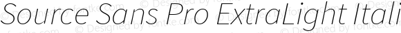 Source Sans Pro ExtraLight Italic