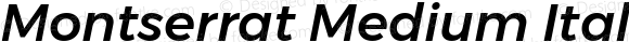 Montserrat Medium Italic