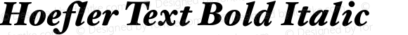 Hoefler Text Bold Italic