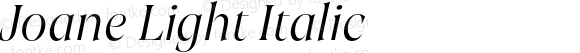 Joane Light Italic