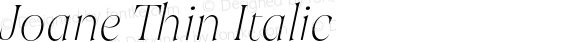 Joane Thin Italic