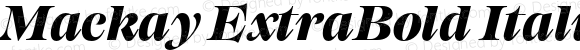 Mackay ExtraBold Italic
