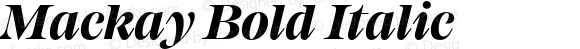 Mackay Bold Italic