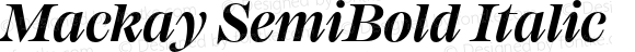 Mackay SemiBold Italic