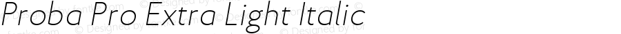 Proba Pro Extra Light Italic