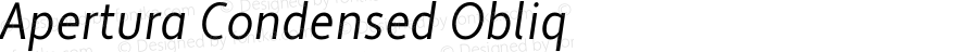 Apertura Condensed Obliq Version 1.000 2008 initial release