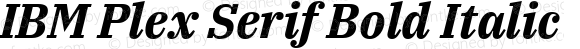 IBM Plex Serif Bold Italic