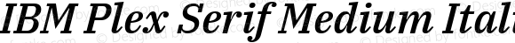 IBM Plex Serif Medium Italic