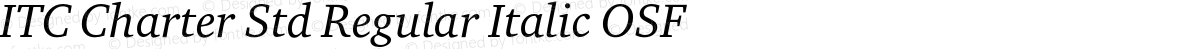 ITC Charter Std Regular Italic OSF